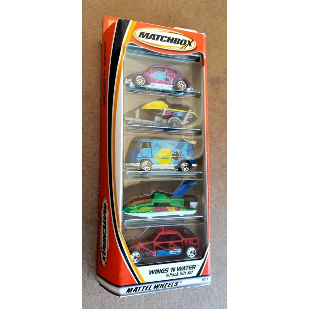 2000 Matchbox WINGS 'N WATER 5-PACK GIFT SET Collector #95315 1:64 VW Panel Bug